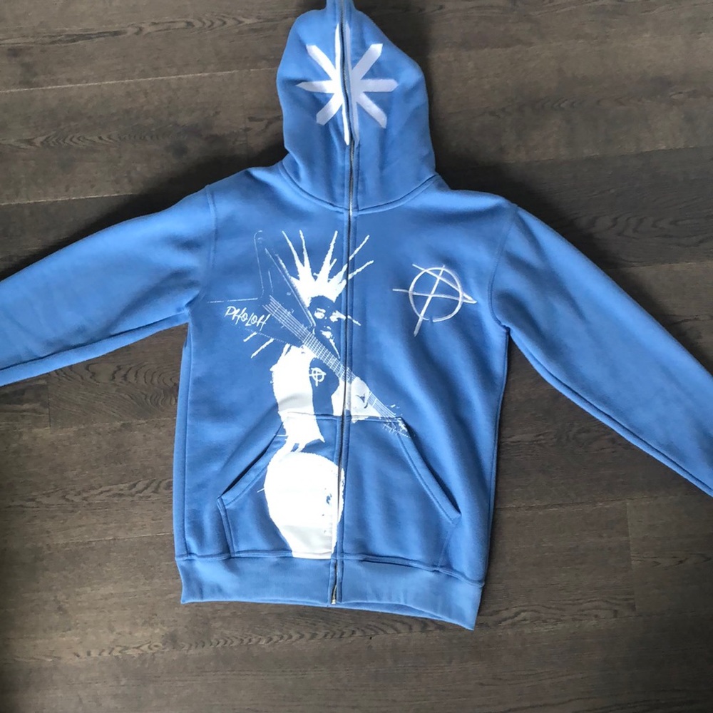 PHOLOH Exclusive Baby Blue “ROCKSTAR GIRL” Full zip up (1 of 100) Size Large